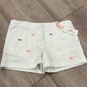 Vineyard Vines Girls embroidered whale shorts Girls size 12 NWT